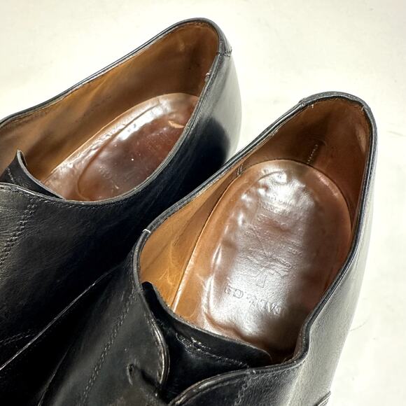 Crockett & Jones x Peal & Co. x Brooks Brothers Cap Toe Oxford Black Calf 11.5 E - Picture 8 of 12